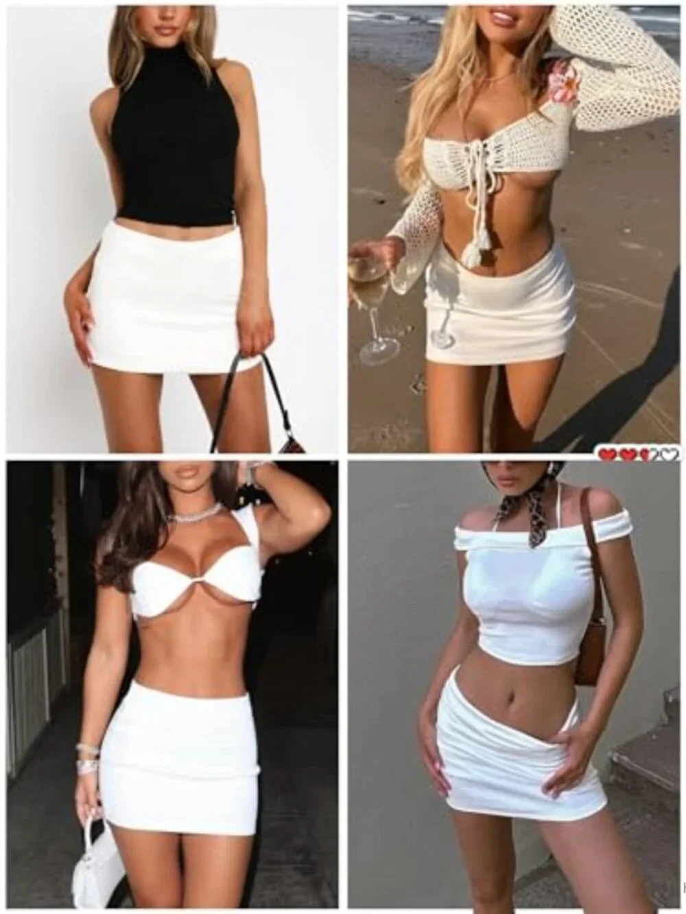 Stretchy Mini Skort with Built-in Shorts, Low Waist, Side Slit
